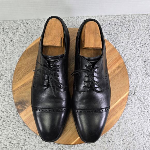 Cole Haan Jefferson Grand Os Black Cap Toe Brogue Oxford Dress Shoe Mens 10.5 M - Picture 5 of 13